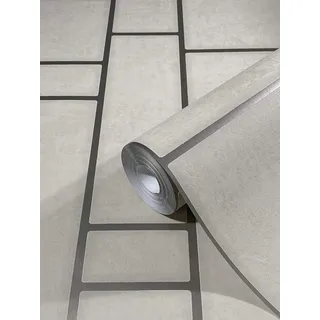 marburg Tapete Beige Silber mit Linien Vliestapete für Wohnzimmer oder Schlafzimmer Made in Germany 10,05 x 0,53m Neu 31752