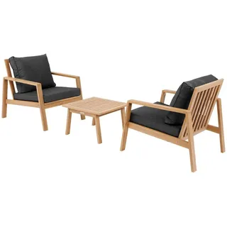 Hespéride - Gartengarnitur Tiwi Kohle & Akazie - 2-Sitzer - Kohlenstoff/Akazie