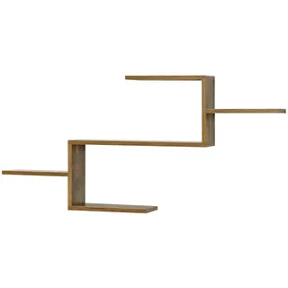 [en.casa] Wandregal Flekkefjord 104 x 49,5 x 14,5 cm Braun