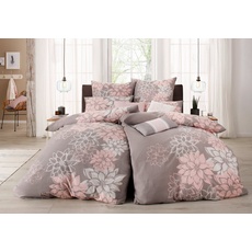 Bild von Bettwäsche »Susan in Gr. 135x200 oder 155x220 cm«, (2 tlg.), in verschiedenen Qualitäten, romantische Bettwäsche mit Blumen, rosa