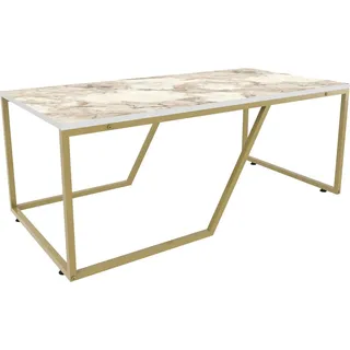 Skye Decor, Wendy - White, Gold, Couchtische, Weiß, 120 x 48 x 60 cm - Weiß, Gold