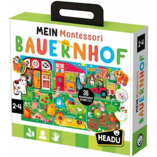 Headu Mein Montessori-Bauernhof Lernspiel für Kleinkinder ab 2 Jahren