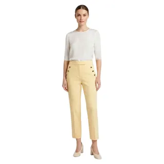 Damenhose Zara Zigarettenhose mit Bügelfalte gelb M - Gelb