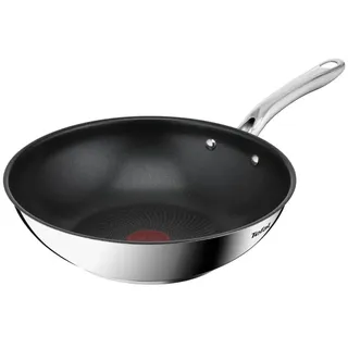 Tefal Infinite Wokpfanne Induktion 28 cm, Wokpfanne Antihaftversiegelung, Thermo-Signal bei idealer Brattemperatur, einfache Reinigung, für alle Herdarten geeignet, Premium-Edelstahl, H8151925