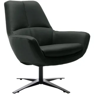 Trendmanufaktur Sessel , Schwarz , Metall , Echtleder , Anilinleder , 81x92x83 cm , Made in Eu , Lederauswahl, Stoffauswahl , Wohnzimmer, Sessel, Ledersessel