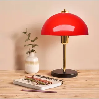 Opviq, AYD-3680,Tischlampe, Rot, MEDAILLENKÖRPER, 23 x 23 x 38 cm - Rot