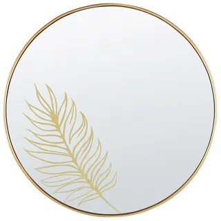 Beliani Wandspiegel Sauvie 57 x 57 cm Gold