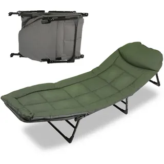 Jiubiaz Karpfenliege Angelliege XXL höhenverstellbare und stabile klappbar Liegestühle