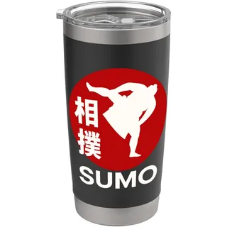 Klassisches Sumo Wrestling Japanischer Kampfsport Doppelwandiger Edelstahl-Thermobecher
