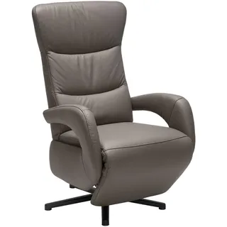 Cantus Relaxsessel , Grau , Metall , Echtleder , Rindleder , 67x108x77 cm , Lederauswahl, Stoffauswahl, Relaxfunktion, Herz-Waage-Funktion , Wohnzimmer, Sessel, Relaxsessel
