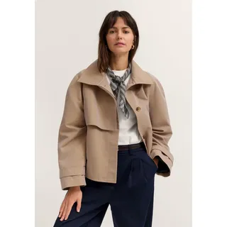 bugatti Kurzjacke "Regular Fit" kurzer Trenchcoat Style, 70, braun