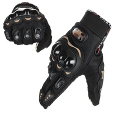 GES Männer Außenmotorbike wasserdichte Handschuhe, Motorradhandschuhe, Vollfinger, Touchscreen, Motocross -Handschuhe(M, Schwarz)