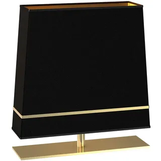 Art Deco Messing Tischlampe mit goldenem trapezförmigen Schirm Volans 1xE27 60W Milagro - Schwarz
