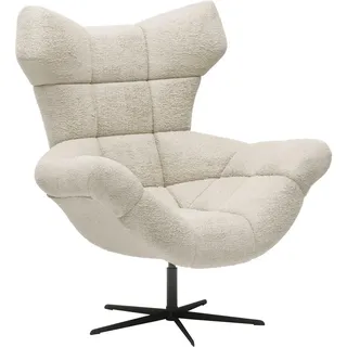 Esposa Ohrensessel , Creme , Textil , Uni , 103x119x84 cm , Made in Eu , Stoffauswahl, Sitzfläche 360° drehbar , Wohnzimmer, Sessel, Ohrensessel