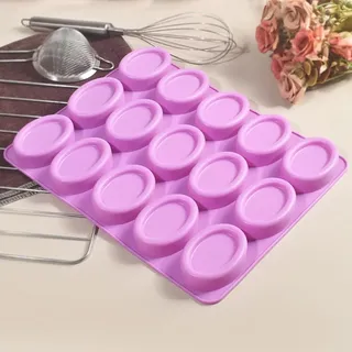 Newk Oval Silikonform, 2 Packungen mit 12-Fach Silikonformen mit Antihaftbeschichtung für Cake Pops, Seifen, Schokolade, Kekse, Badebomben, Käsekuchen