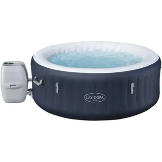 Bestway® LAY-Z-SPA® Energiespar-Whirlpool Miami AirJetTM für 4 Personen Ø 180 x 66 cm, Dunkelblau - Bunt