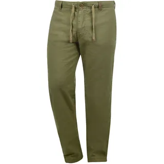 Leinenhose INDICODE "Leinenhose IDIves", Herren, Gr. XL, N-Gr, grün (schwarz olive), Obermaterial: 55% Leinen LI. 45% Baumwolle CO., Hosen Leinenhose