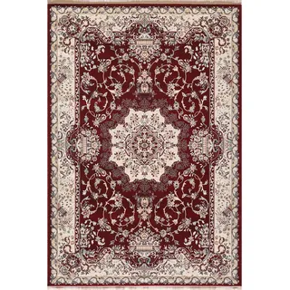 Mozato Vintage-Teppich Semerkand, Dunkelrot, Beige, Textil, orientalisch, rechteckig, 120x170 cm Teppiche , Böden, Teppiche, Vintage-Teppiche