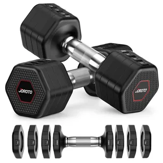 JOROTO Verstellbare Hanteln 2er Set 2–5 kg schwarz