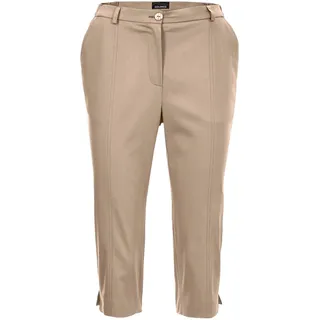 GOLDNER Caprihose »Sportive Capri-Hose aus trageangenehmen Satin«, beige