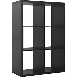 Bücherregal OTTO HOME "IZOLA, Raumteiler, Aktenregal, Würfelregal", schwarz, B:76cm H:110cm T:37cm, FSC-zertifizierter Holzwerkstoff, Regale, Bücherregal, mit 6 oder 8 Fächern, quer und hochkant stellbar, (B/T) 76x37 cm