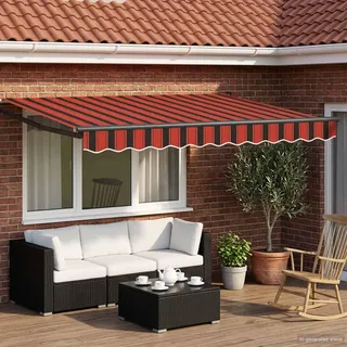 vidaXL Elektrische ausziehbare Markise Orange und Schwarz 2,5 x 2 m - Orange