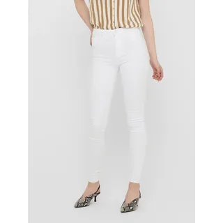 Only Skinny-fit-Jeans »ONLROYAL – Stretch-Denim mit hohem Bund für optimalen Sitz« unifarben, casual, skinny fit, Denim, Eingrifftaschen, Gr. XS (34) - Länge 30, White, , 90693050-XS Länge 30