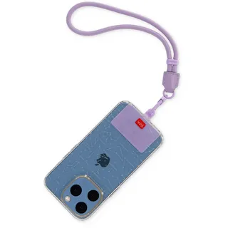 Legami - Always Together, Smartohone Laynard, verstellbares Umhängeband mit Metallhaken, sicherer Verschluss, Aufkleber, Lilac, 27 cm