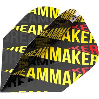 Target Darts Unisex-Adult Dimitri Van den Bergh 80% Pro Ultra Flights Dartpfeil Dart, Schwarz, Gelb and Roter, No.6