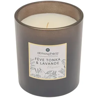Atmosphera - Duftkerze "Mael" - Tonka & Lavendel 190g - Dunkelgrau