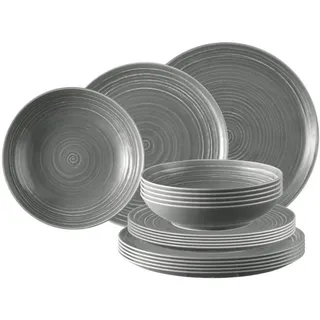 SELTMANN WEIDEN Teller-Set Terra 18er Set 18 Stück grau