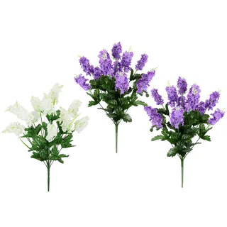 Flair Flower Künstlicher Fliederbusch Blumen Kunstblumen Flieder Strauß Hochzeitsdeko Deko Plastikblumen Dekoblumen Unechte Kunstpflanzen Frühling Dekoration Glyzinien Wisteria Blauregen für Hochzeit Dekoration