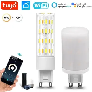 Tuya Smarte G9 Lampe WiFi+BT CCT 2700–6000K Dimmbar LED Corn 4W/4.5W