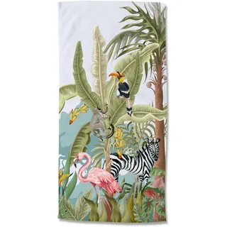 Good Morning Jungle party Strandtuch 75 x 150 cm mehrfarbig