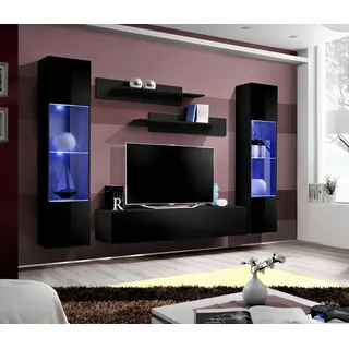Wohnwand TV Lowboard Wand Regale Wohnzimmer Design Moderne 5tlg