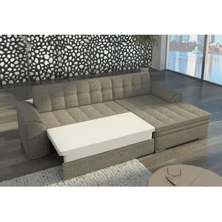Sofa Ecksofa Schlafsofa Bettfunktion Couch Leder Textil Polster Sofas Neu 7330 - Weiß