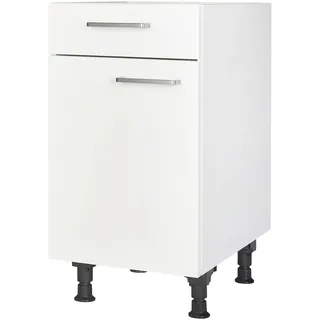 Nobilia Unterschrank Schubkastenunterschrank 45 x 87 x 56 cm Weiß