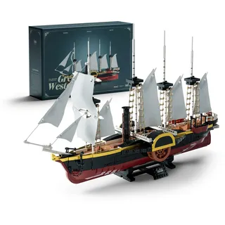 Nifeliz Schiff Great Western Dampfschiff Klemmbausteine für Erwachsene, Dekoratives Modellbausatz Sammlerstück zur Ausstellung und Sammlung, Geschenk für Schiffsenthusiasten (1.948 Teile, NF10346)