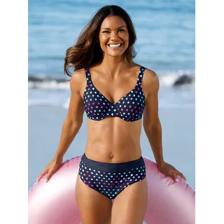 Bikini-Hose FEEL GOOD, Damen, Gr. 50, Cup B, bunt (marine, magenta, bedruckt), Elasthan, Polyamid, Badehosen Bikini-Hose