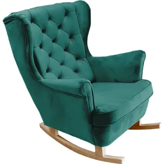 DomoHome Relaxsessel Armlehnensessel Armlehnen Fernsehsessel Loungesessel Polstersessel Couchsessel Armsessel Chair Wohnzimmersessel Ohrensessel | 102x81x95cm | Green_29852 - Grün