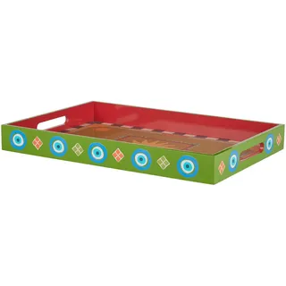 Butlers Dekotablett Nazar , Grün , Holzwerkstoff , 5 cm , Dekoration, Dekoartikel, Dekoteller & -tabletts