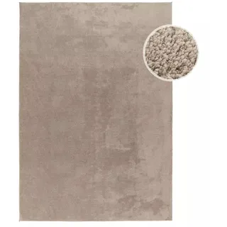 Carpet City "CALMA 200", braun, B:120cm H:14mm L:160cm, Obermaterial: 100, Waschbar, Anti-Rutsch, ideal für Wohnzimmer, Schlafzimmer