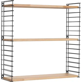Metaltex Wandregal Tomado 70 x 21 x 68 cm Schwarz