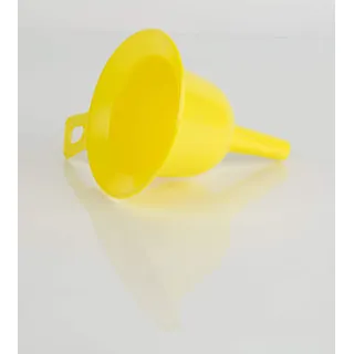 Trichter Ø 80 mm Flaschentrichter Einfüllhilfe Öltrichter für Küche, Haushalt und Werkstatt, aus Kunststoff, Farbe gelb