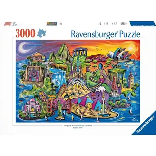 Erwachsenenpuzzle 3000 Teile - Schätze der Welt