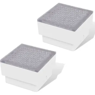 vidaXL 2 x LED Boden-Einbauleuchte 100 x 100 x 68 mm - Weiß