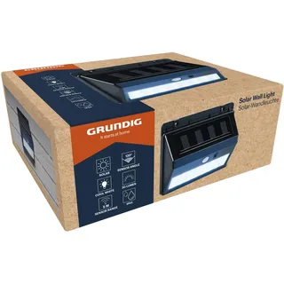 Grundig Wandlampe Kunststoff 11,5 cm inkl. Bewegungsmelder IP44 Schwarz/Lila