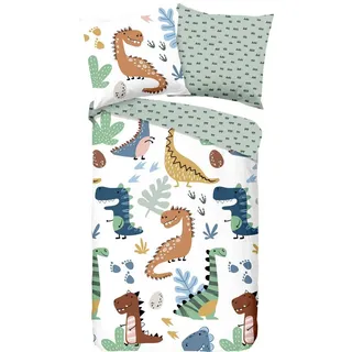 Muller Textiles Bettwäsche Dino 135 x 200 cm Renforce Bunt