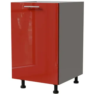 Feldmann-Wohnen Unterschrank Brerra 50 x 50 x 82 cm Rot/Grau