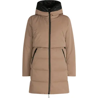 Winterjacke AMBER & JUNE "Wintermantel mit Kapuze", Damen, Gr. 42, braun, Obermaterial: 100% Polyester PES., Jacken Winterjacke